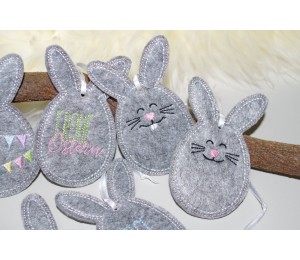 Stickdatei ITH - Anhänger Hasen Eier Ostern